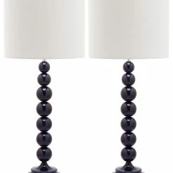 Hot Sale 🧨 Safavieh Jenna Stacked Ball Lamps, Set Of 2, Navy 💯