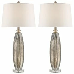 Best Pirce ⌛ Pacific Coast Kitchen & Bath Pacific Coast Suri Champagne Glass And Crystal Table Lamp Set Of 2 🎉