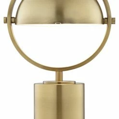 Best Pirce 😍 Pacific Coast Lighting Drome 1 Light Table Lamp, Brushed Antique Brass ✨