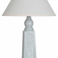 Discount 🎁 Lamps Per Se' Sea Blue Shutter USB Polyresin Table Lamp Set Of 2 🌟