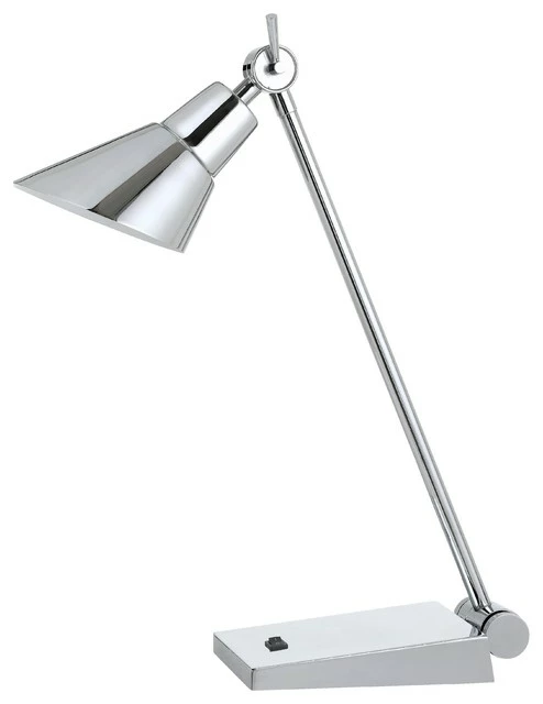 Budget ๐ฏ Cal Lighting Adjustable Metal Desk Lamp With Rocker Switch, Chrome โจ