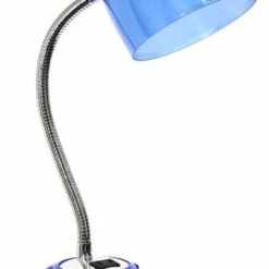 Flash Sale 💯 Alltherages LimeLights Flossy Organizer Desk Lamp With Charging Outlet Lazy Susan Base Blue ✔️